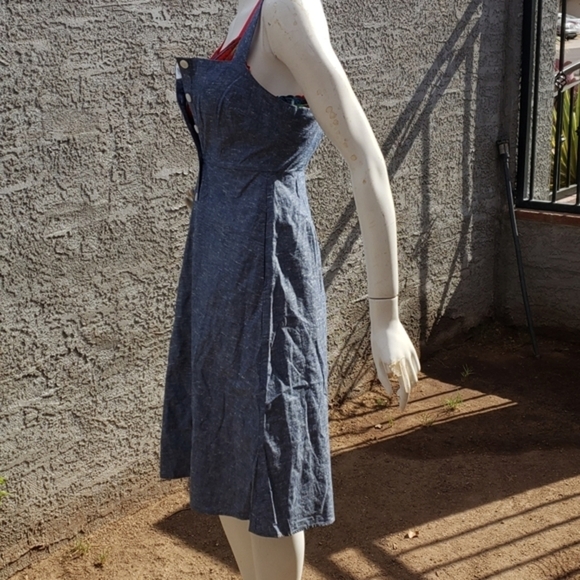 MADEWELL Button Front Chambray Tank Dress - Picture 5 of 9